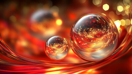 Abstract 3D New Year Background with copy space