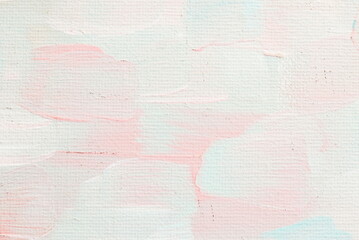Abstract soft acrylic painting texture. Pastel blue pink colors background. Template, wall art, copy space