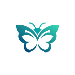Butterfly icon vector art on a white background