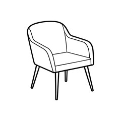 Chair line art vector design