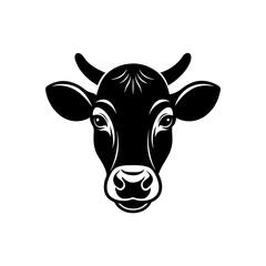 Cow head silhouette vector art