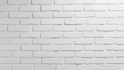 Fototapeta premium White Rustic Texture. Retro Whitewashed Old Brick Wall Surface. Vintage Structure. Grungy Shabby Uneven Painted Plaster. Whiten Facade Background. Design Element.