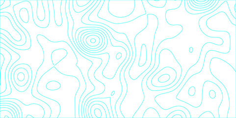 Modern Abstract Topographic map background with wave lines. Geographic contour map background. Cartography, topology, or terrain path concept. Papercut background for presentation, cover, banner.