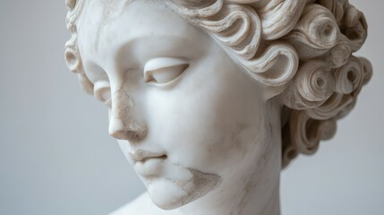 Obraz premium Marble statue of Greek goddess. Stylized Venus head sculpture