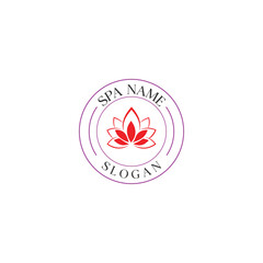 Minimalistic Wellness and Spa Logo Design Template