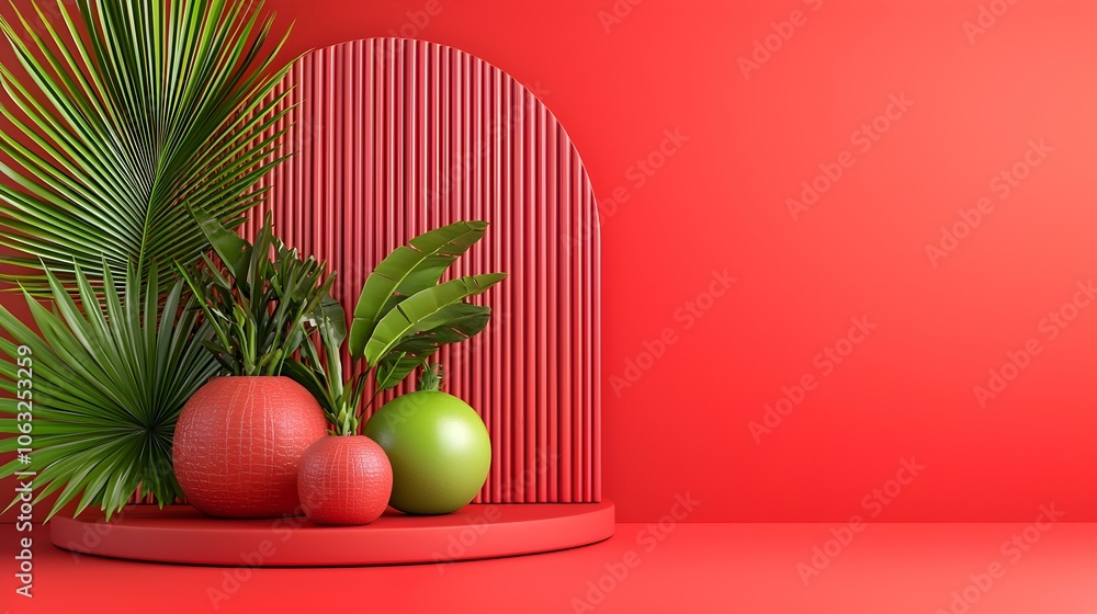 Poster minimalist 3d artwork, an abstract composition showcasing clean lines, soft textures, and a harmonio