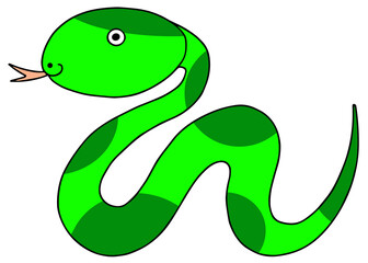 Fototapeta premium 動物キャラクターイラスト - 動物・アニマル・爬虫類・蛇・スネーク