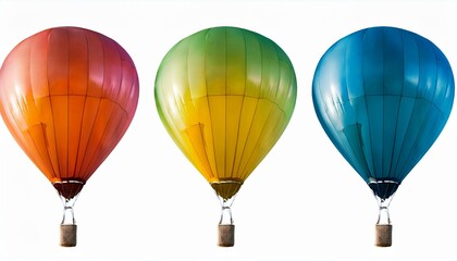 Obraz premium Collection of different color balloon on isolate White background, PNG