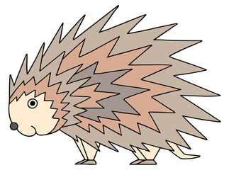 動物キャラクターイラスト - 動物・アニマル・哺乳類・ヤマアラシ・棘