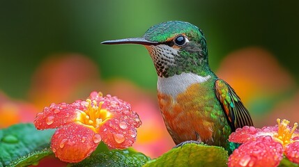 green and brown hummingbird