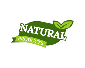 Green harvest inspired sticker with leaf emblem, ideal for vegan, eco, and quality food promotions with a focus on safe and organic products.