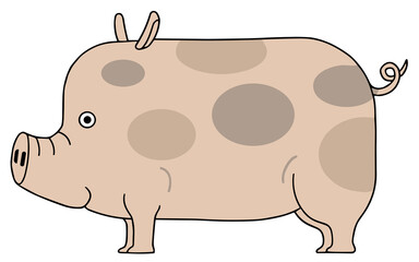 動物キャラクターイラスト - 動物・アニマル・哺乳類・豚・ピッグ