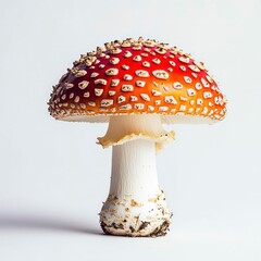 amanita mushroom isolated on white background