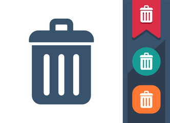 Trash Can, Recycle Bin, Garbage Icon