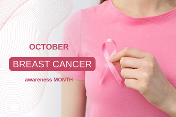 A beautiful thematic card for breast cancer month