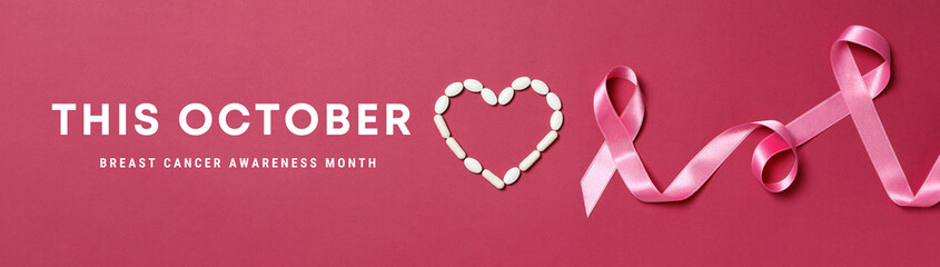 A beautiful thematic card for breast cancer month