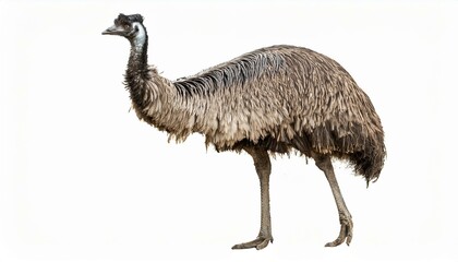 Emu full body isolate on White background PNG