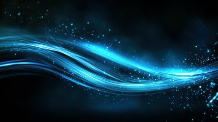 Moving blue light streak ray