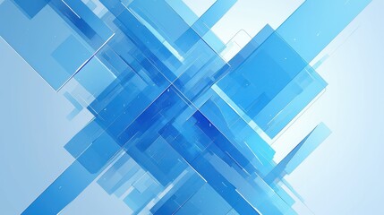 Obraz premium Abstract composition of layered blue shapes creating a modern, dynamic visual effect.
