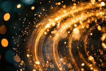 A blurred image of a golden spiral pattern