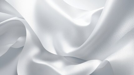 Obraz premium Elegant white fabric flowing gracefully, creating a sense of softness and smoothness.