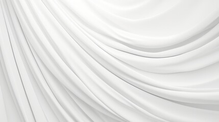 Elegant white drapery featuring smooth, flowing folds that create a sophisticated and serene atmosphere.