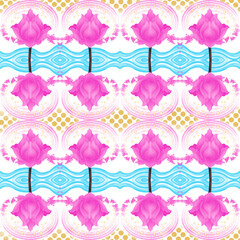 Lotus pattern fabric