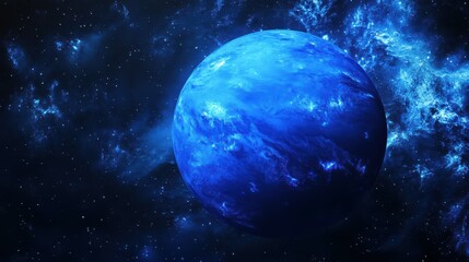 Naklejka premium Neptune in galaxy astronomy universe outdoors.