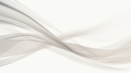 Obraz premium Flowing abstract waves in soft neutral tones create a serene and elegant backdrop for various design uses.