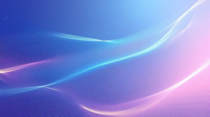 Fototapeta premium Abstract digital background with flowing waves in vibrant blue and purple hues.
