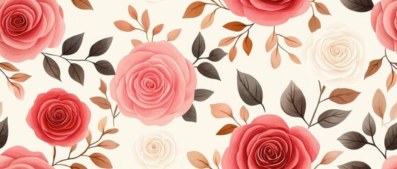 Explore the beauty of a minimalist flower seamless pattern for elegant design projects