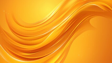 Abstract orange wave pattern with smooth curves and bright highlights, creating a warm and dynamic atmosphere.