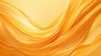 A flowing wave of bright orange fabric creating a warm and luminous atmosphere.