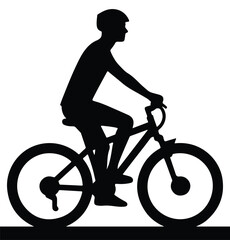 Obraz premium Person Cycling Silhouette