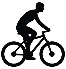 Obraz premium Person Cycling Silhouette