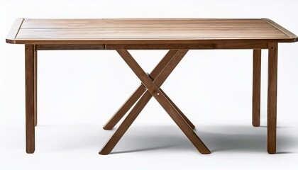 Folding table 3d render, isolated on White background PNG