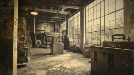 Original location, old factory, our original establishment, type of old photo.