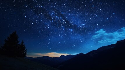 Fototapeta premium Glittering stars in night sky