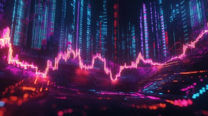 Fototapeta premium Abstract Digital Data Visualization Background