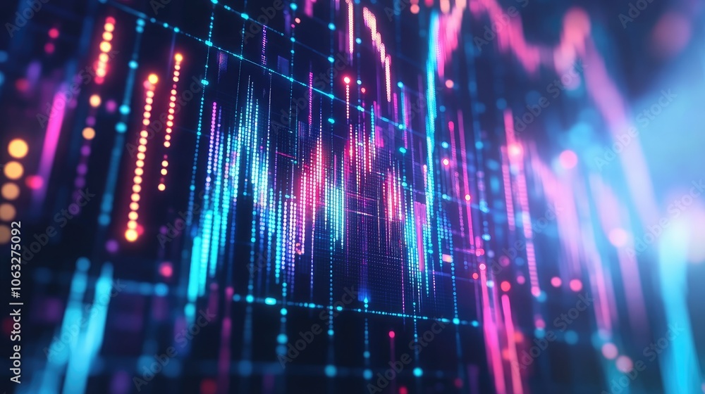 Poster abstract digital data visualization concept