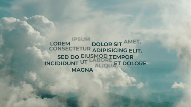 Raindrops Words Vertical Text Position Animation Preset