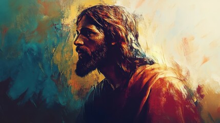 god religious spiritual illustration gospel grace blessed background faith art prayer christianity digital artwork easter jesus christ god holy saint saviour disciple christian generative ai art