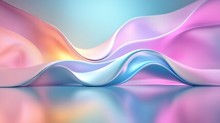 Naklejka premium Abstract colorful waves with a gradient background..