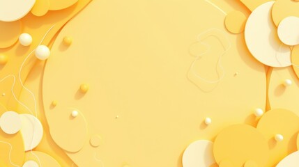 A vibrant abstract background featuring yellow tones with circular shapes and lines, creating a cheerful mood.
