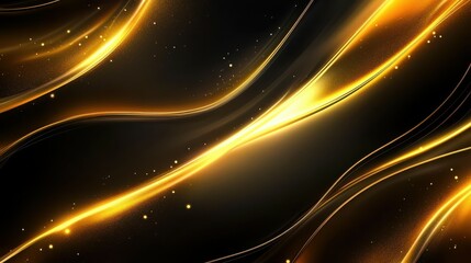 Golden abstract curve background