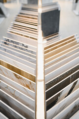 Exposition of ceramics in a showroom