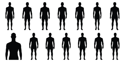 Man silhouette set vector design big pack of male illustration and icon