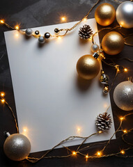 Christmas. post card template. Festive design with lan space for print and collages. copy space