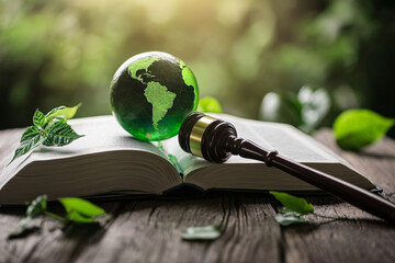 the green world is in the book There is a judging hammer behind it. The concept of global natural law