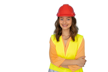 Professional woman leading the way in construction safety
